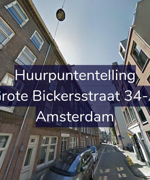 Foto gevel Huurpuntentelling voor Grote Bickersstraat 34-A, Amsterdam