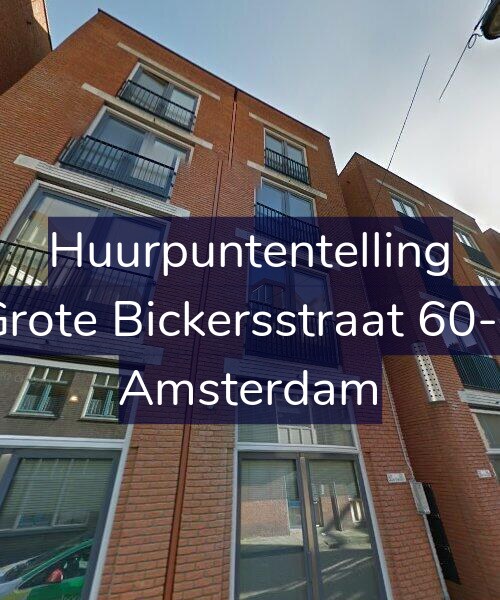 Foto gevel Huurpuntentelling voor Grote Bickersstraat 60-F, Amsterdam