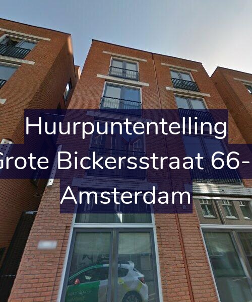 Foto gevel Huurpuntentelling voor Grote Bickersstraat 66-E, Amsterdam