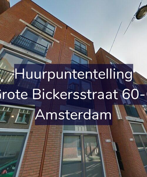 Foto gevel Huurpuntentelling voor Grote Bickersstraat 60-C, Amsterdam
