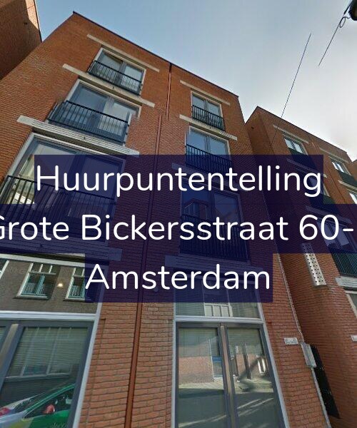 Foto gevel Huurpuntentelling voor Grote Bickersstraat 60-E, Amsterdam