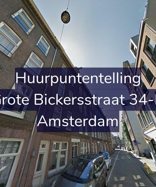 Foto gevel Huurpuntentelling voor Grote Bickersstraat 34-D, Amsterdam