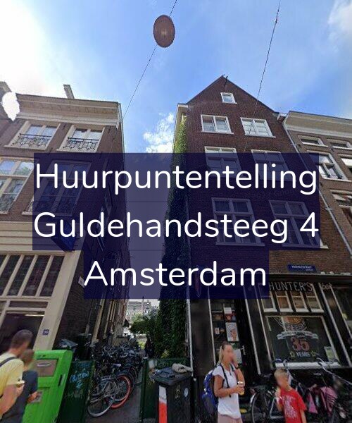 Foto gevel Huurpuntentelling voor Guldehandsteeg 4, Amsterdam