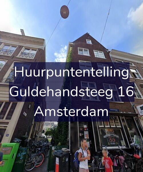 Foto gevel Huurpuntentelling voor Guldehandsteeg 16, Amsterdam