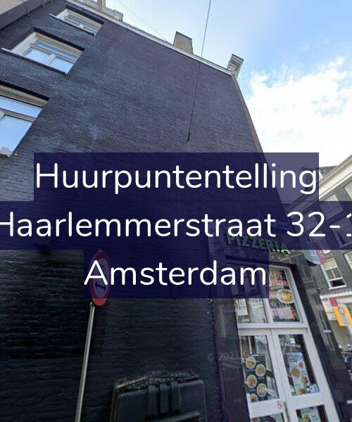 Foto gevel Huurpuntentelling voor Haarlemmerstraat 32-1, Amsterdam