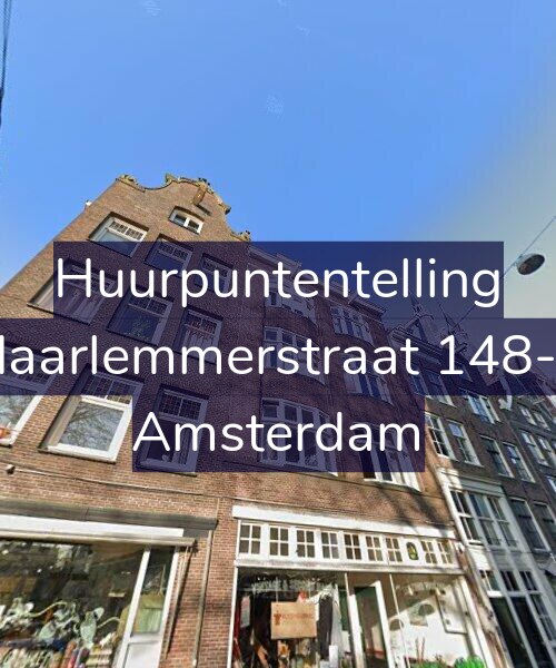 Foto gevel Huurpuntentelling voor Haarlemmerstraat 148-3, Amsterdam