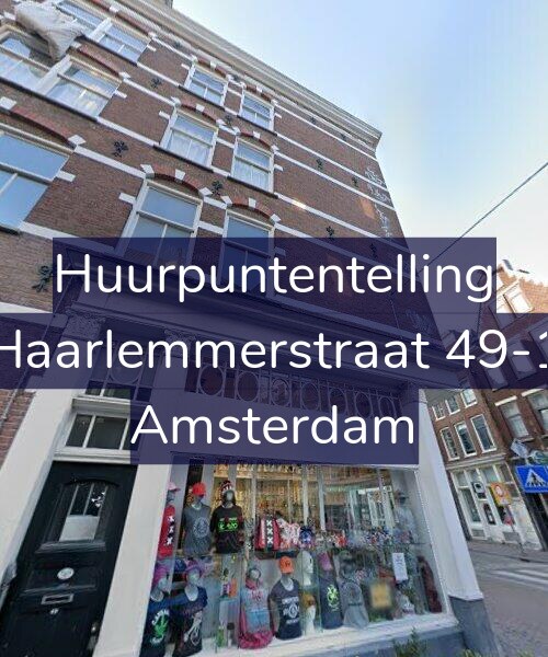 Foto gevel Huurpuntentelling voor Haarlemmerstraat 49-1, Amsterdam