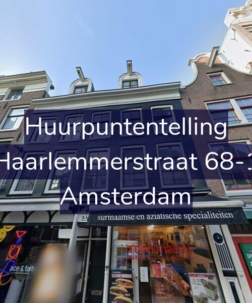 Foto gevel Huurpuntentelling voor Haarlemmerstraat 68-1, Amsterdam