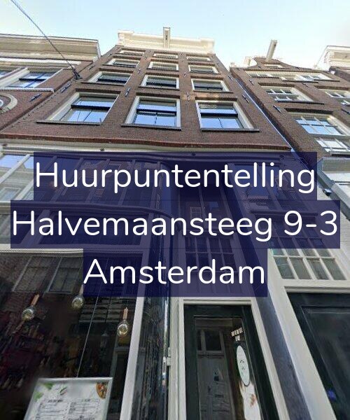 Foto gevel Huurpuntentelling voor Halvemaansteeg 9-3, Amsterdam