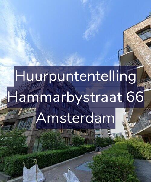 Foto gevel Huurpuntentelling voor Hammarbystraat 66, Amsterdam