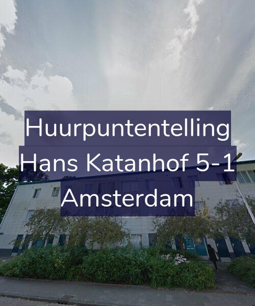 Foto gevel Huurpuntentelling voor Hans Katanhof 5-1, Amsterdam