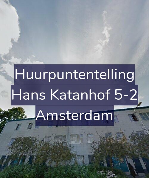 Foto gevel Huurpuntentelling voor Hans Katanhof 5-2, Amsterdam