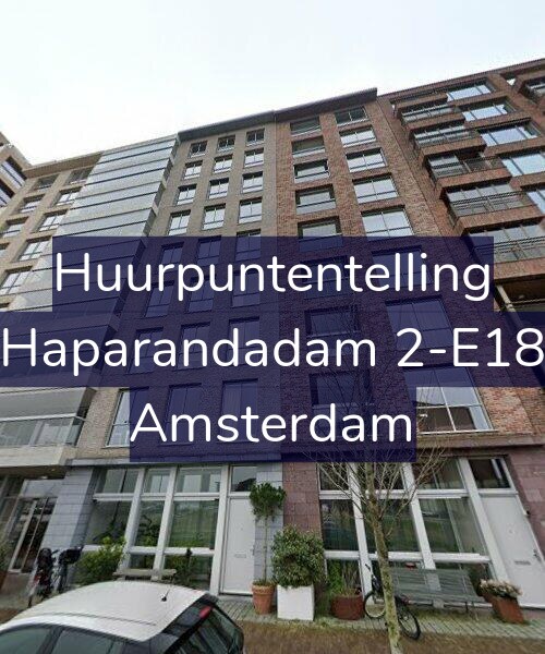 Foto gevel Huurpuntentelling voor Haparandadam 2-E18, Amsterdam
