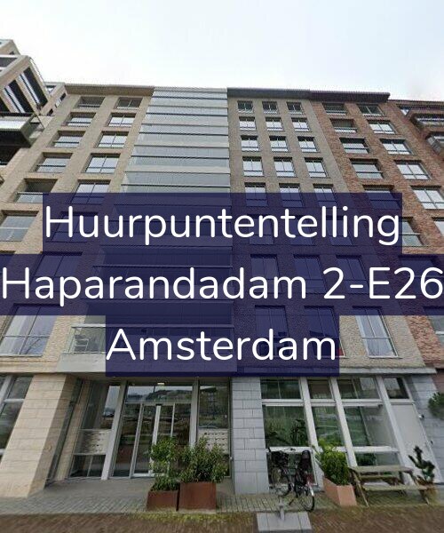 Foto gevel Huurpuntentelling voor Haparandadam 2-E26, Amsterdam