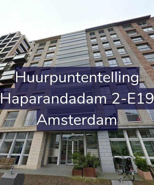 Foto gevel Huurpuntentelling voor Haparandadam 2-E19, Amsterdam