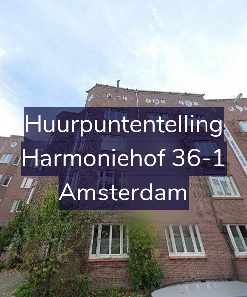 Foto gevel Huurpuntentelling voor Harmoniehof 36-1, Amsterdam
