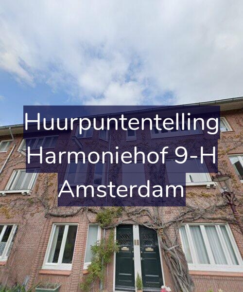 Foto gevel Huurpuntentelling voor Harmoniehof 9-H, Amsterdam