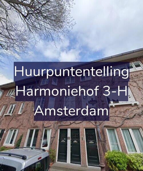 Foto gevel Huurpuntentelling voor Harmoniehof 3-H, Amsterdam
