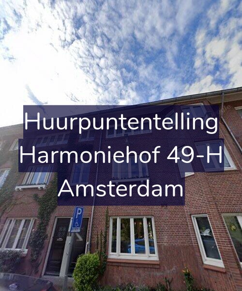 Foto gevel Huurpuntentelling voor Harmoniehof 49-H, Amsterdam