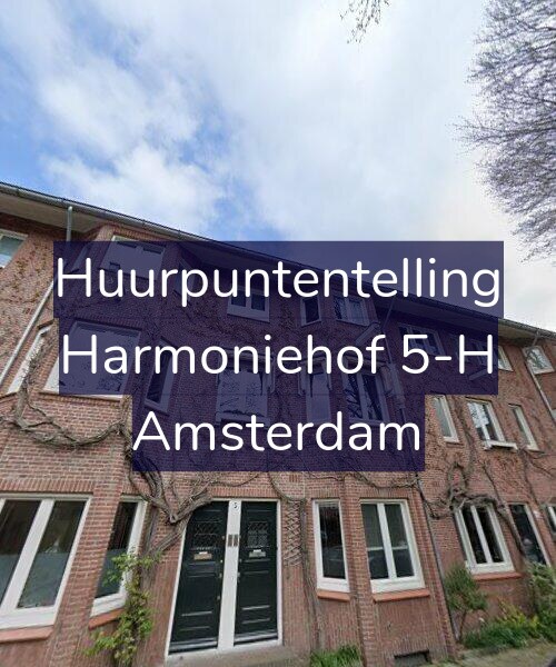 Foto gevel Huurpuntentelling voor Harmoniehof 5-H, Amsterdam