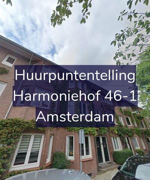 Foto gevel Huurpuntentelling voor Harmoniehof 46-1, Amsterdam