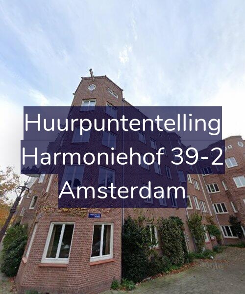 Foto gevel Huurpuntentelling voor Harmoniehof 39-2, Amsterdam