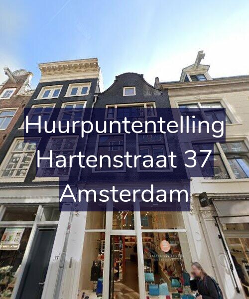 Foto gevel Huurpuntentelling voor Hartenstraat 37, Amsterdam