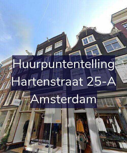 Foto gevel Huurpuntentelling voor Hartenstraat 25-A, Amsterdam
