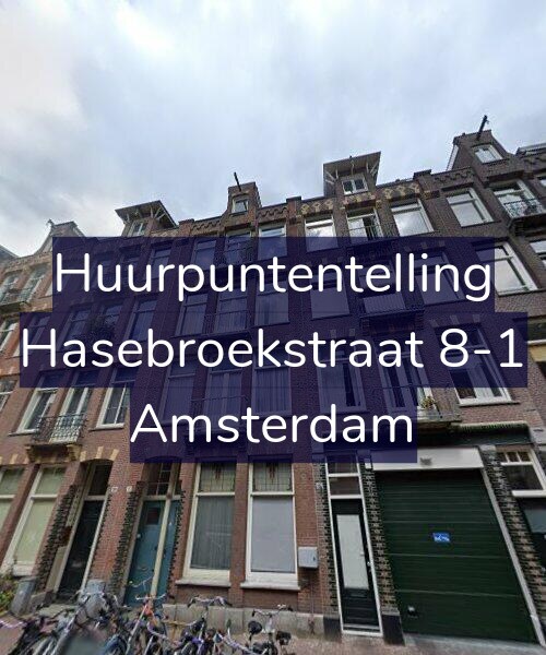 Foto gevel Huurpuntentelling voor Hasebroekstraat 8-1, Amsterdam