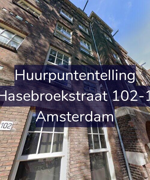 Foto gevel Huurpuntentelling voor Hasebroekstraat 102-1, Amsterdam