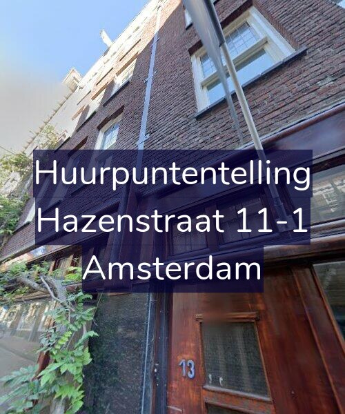 Foto gevel Huurpuntentelling voor Hazenstraat 11-1, Amsterdam