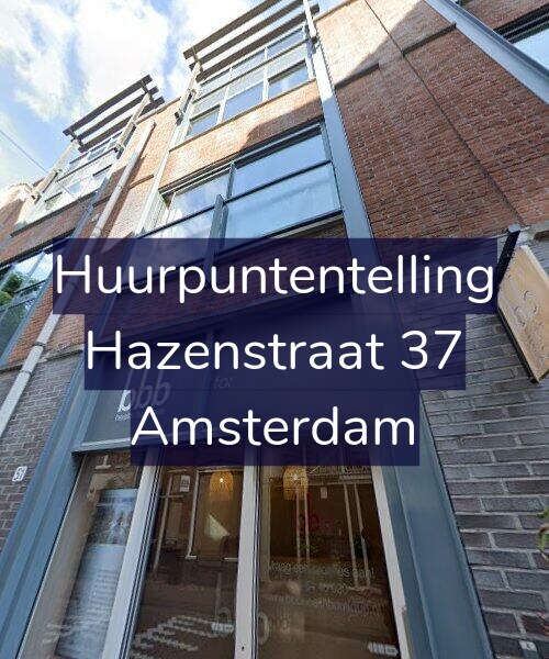 Foto gevel Huurpuntentelling voor Hazenstraat 37, Amsterdam