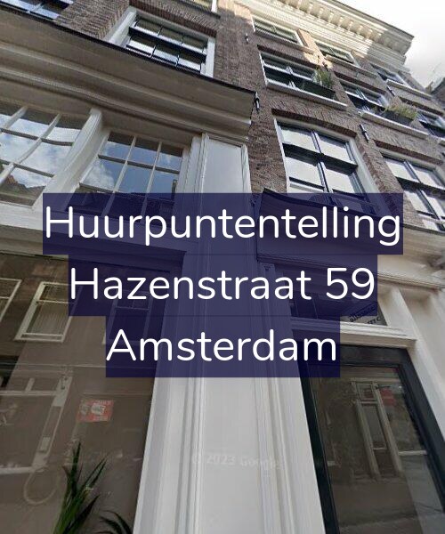 Foto gevel Huurpuntentelling voor Hazenstraat 59, Amsterdam