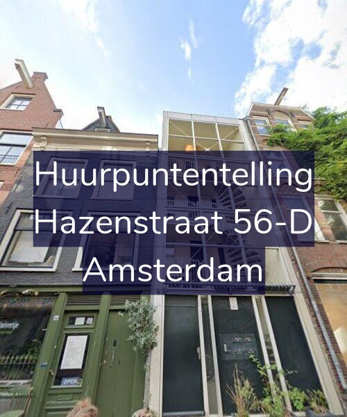 Foto gevel Huurpuntentelling voor Hazenstraat 56-D, Amsterdam