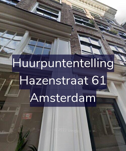 Foto gevel Huurpuntentelling voor Hazenstraat 61, Amsterdam