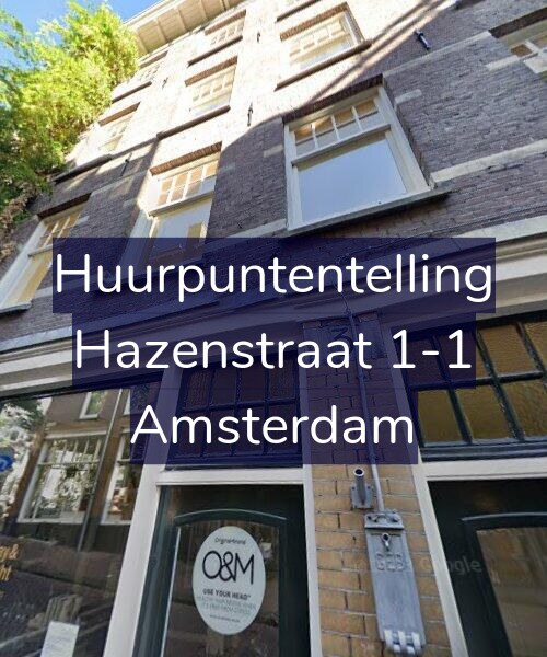 Foto gevel Huurpuntentelling voor Hazenstraat 1-1, Amsterdam