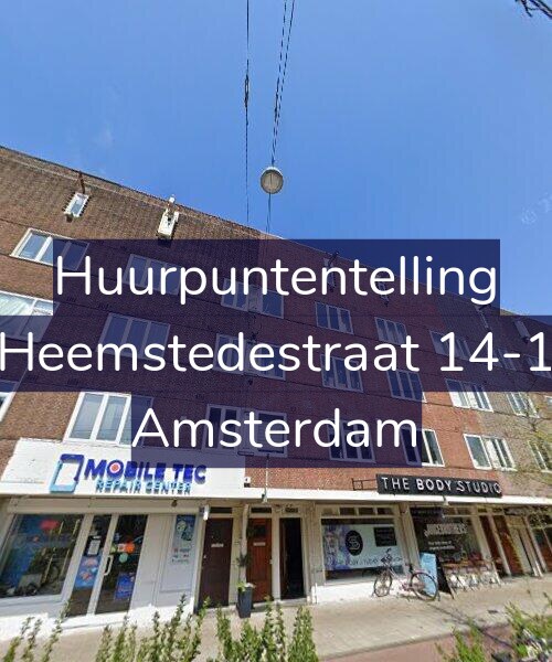Foto gevel Huurpuntentelling voor Heemstedestraat 14-1, Amsterdam