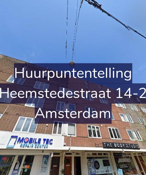 Foto gevel Huurpuntentelling voor Heemstedestraat 14-2, Amsterdam
