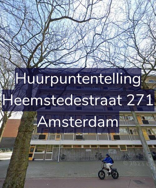 Foto gevel Huurpuntentelling voor Heemstedestraat 271, Amsterdam
