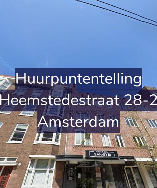 Foto gevel Huurpuntentelling voor Heemstedestraat 28-2, Amsterdam