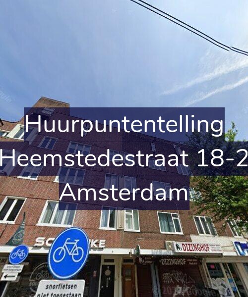 Foto gevel Huurpuntentelling voor Heemstedestraat 18-2, Amsterdam