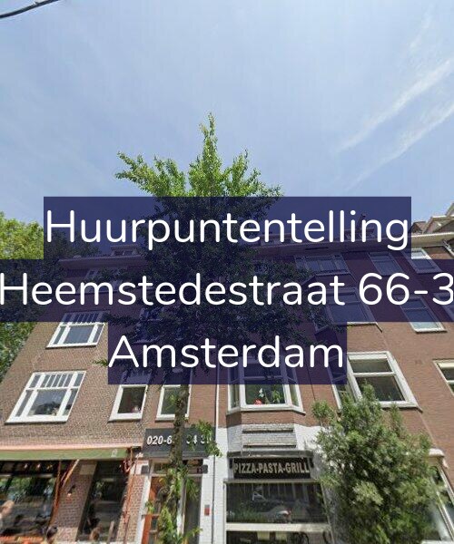 Foto gevel Huurpuntentelling voor Heemstedestraat 66-3, Amsterdam
