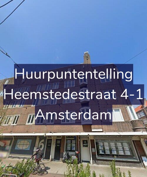 Foto gevel Huurpuntentelling voor Heemstedestraat 4-1, Amsterdam