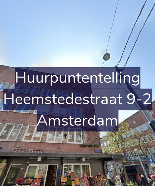 Foto gevel Huurpuntentelling voor Heemstedestraat 9-2, Amsterdam