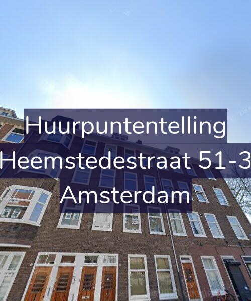 Foto gevel Huurpuntentelling voor Heemstedestraat 51-3, Amsterdam