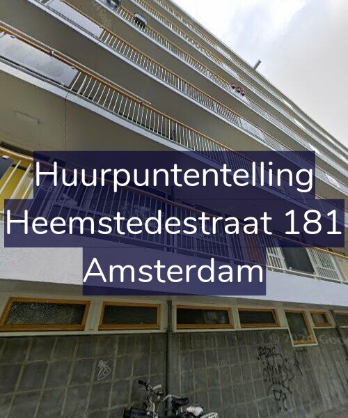 Foto gevel Huurpuntentelling voor Heemstedestraat 181, Amsterdam
