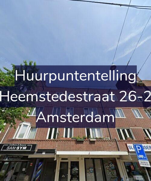 Foto gevel Huurpuntentelling voor Heemstedestraat 26-2, Amsterdam