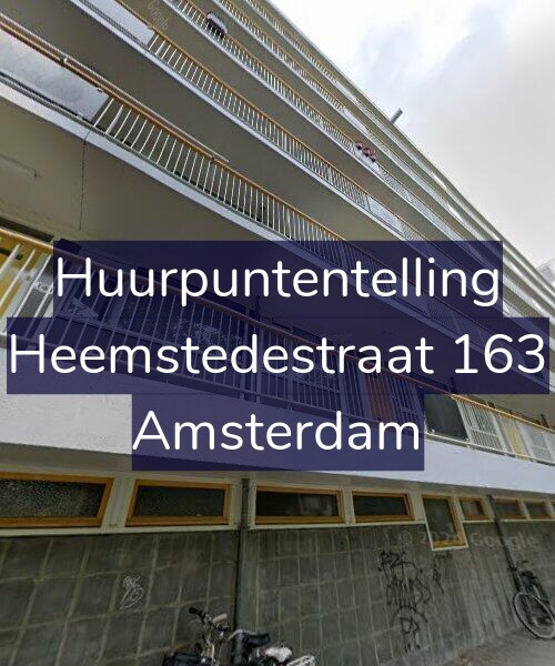 Foto gevel Huurpuntentelling voor Heemstedestraat 163, Amsterdam