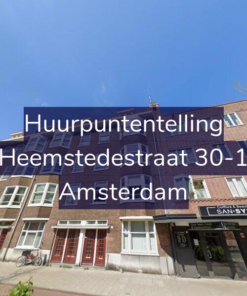 Foto gevel Huurpuntentelling voor Heemstedestraat 30-1, Amsterdam