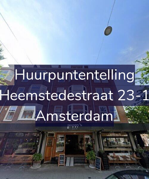 Foto gevel Huurpuntentelling voor Heemstedestraat 23-1, Amsterdam